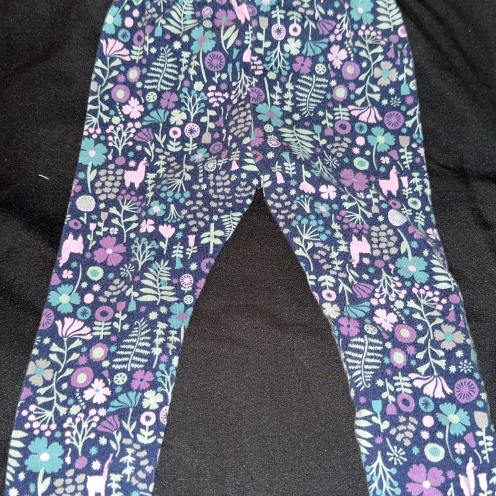 Carter's Kids Leggings with Purple and Blue Floral Design